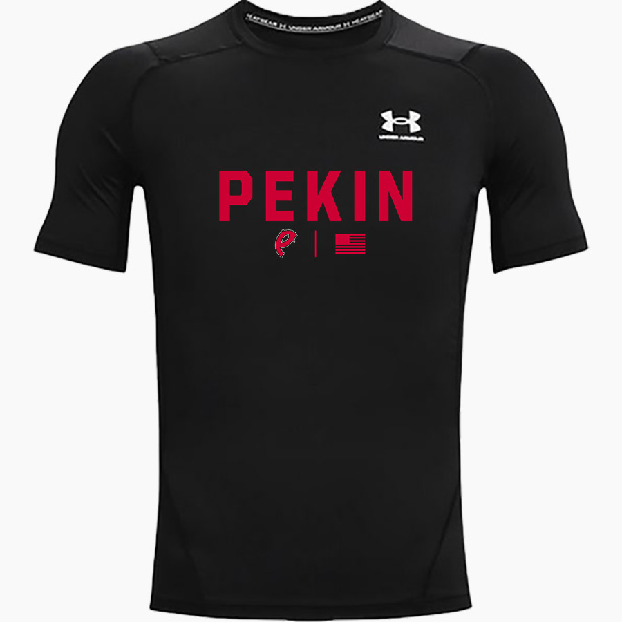PEKIN COMMUNITY HIGH SCHOOL DRAGONS UA Men's Heatgear Armour Short Sleeve Compression