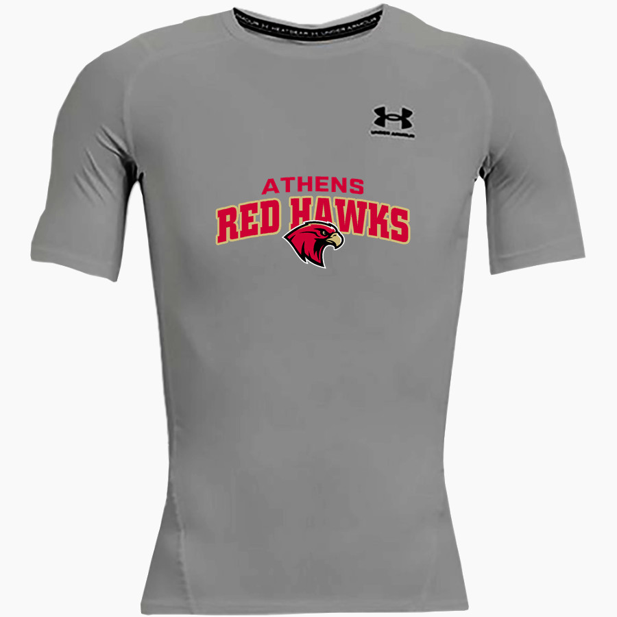 ATHENS HIGH SCHOOL RED HAWKS <span class="pdp-name-mascot">ATHENS RED HAWKS</span> UA Men's Heatgear Armour Short Sleeve Compression