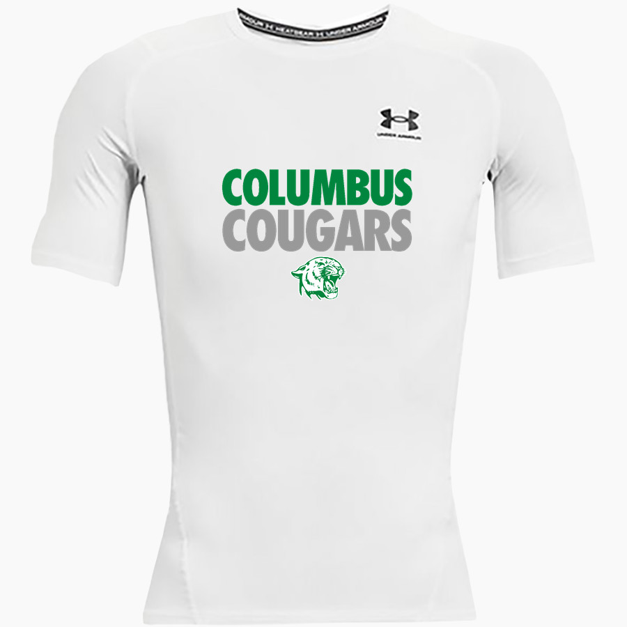 COLUMBUS HIGH SCHOOL COUGARS UA Men's Heatgear Armour Short Sleeve Compression