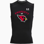 COLUMBUS HIGH SCHOOL CARDINALS UA Men's Heatgear Armour Compression Sleeveless Top Front Thumbnail