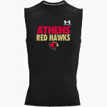 ATHENS HIGH SCHOOL RED HAWKS <span class="pdp-name-mascot">ATHENS RED HAWKS</span> UA Men's Heatgear Armour Compression Sleeveless Top Front Thumbnail