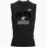 ALTA HIGH SCHOOL HAWKS UA Men's Heatgear Armour Compression Sleeveless Top Front Thumbnail