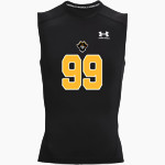 CRANDALL HIGH SCHOOL PIRATES UA Men's Heatgear Armour Compression Sleeveless Top Front Thumbnail
