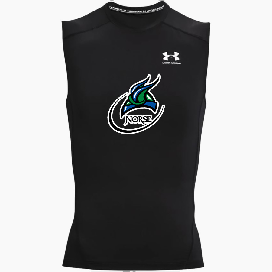 Bay College Norse UA Men's Heatgear Armour Compression Sleeveless Top