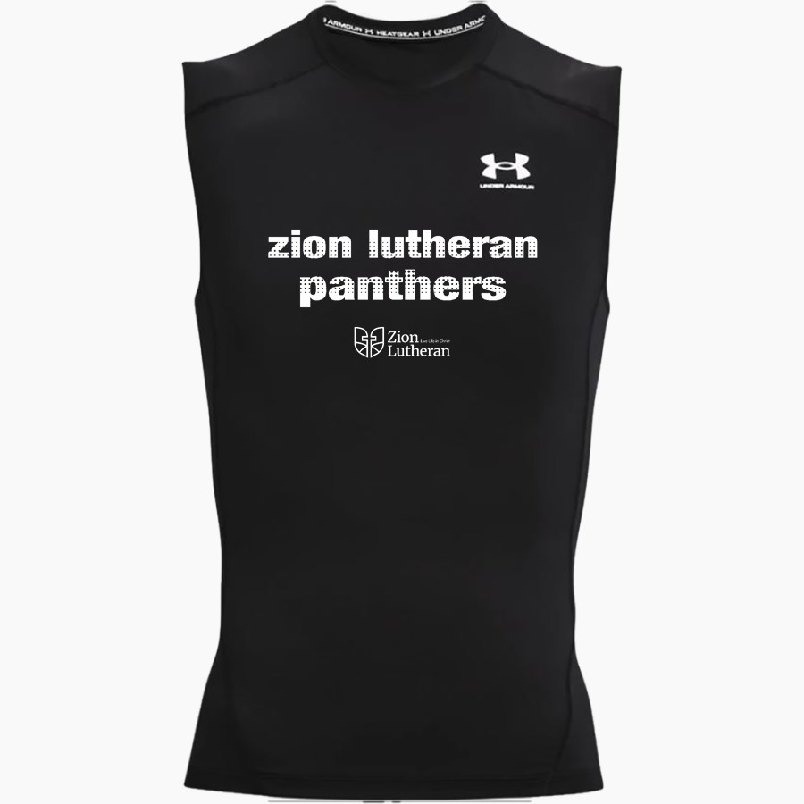 Zion Lutheran School Panthers UA Men's Heatgear Armour Compression Sleeveless Top