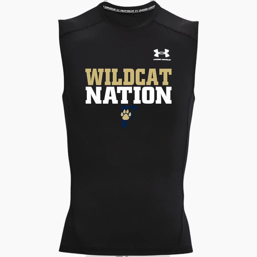 Fabens Wildcats UA Men's Heatgear Armour Compression Sleeveless Top