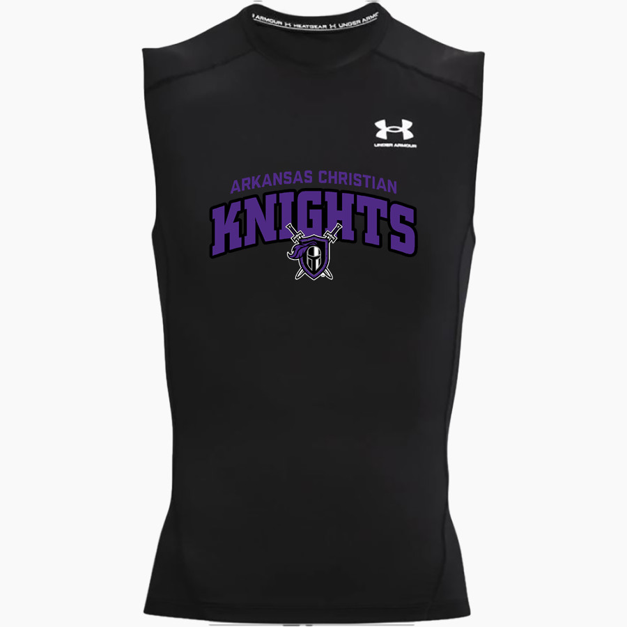 Arkansas Christian Knights UA Men's Heatgear Armour Compression Sleeveless Top