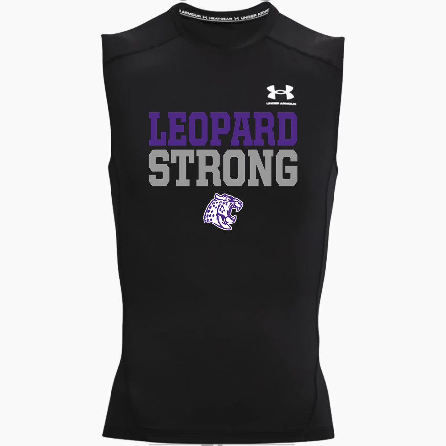 MATTIE T BLOUNT HIGH SCHOOL LEOPARDS <span class="pdp-name-mascot">MATTIE T BLOUNT LEOPARDS</span> UA Men's Heatgear Armour Compression Sleeveless Top