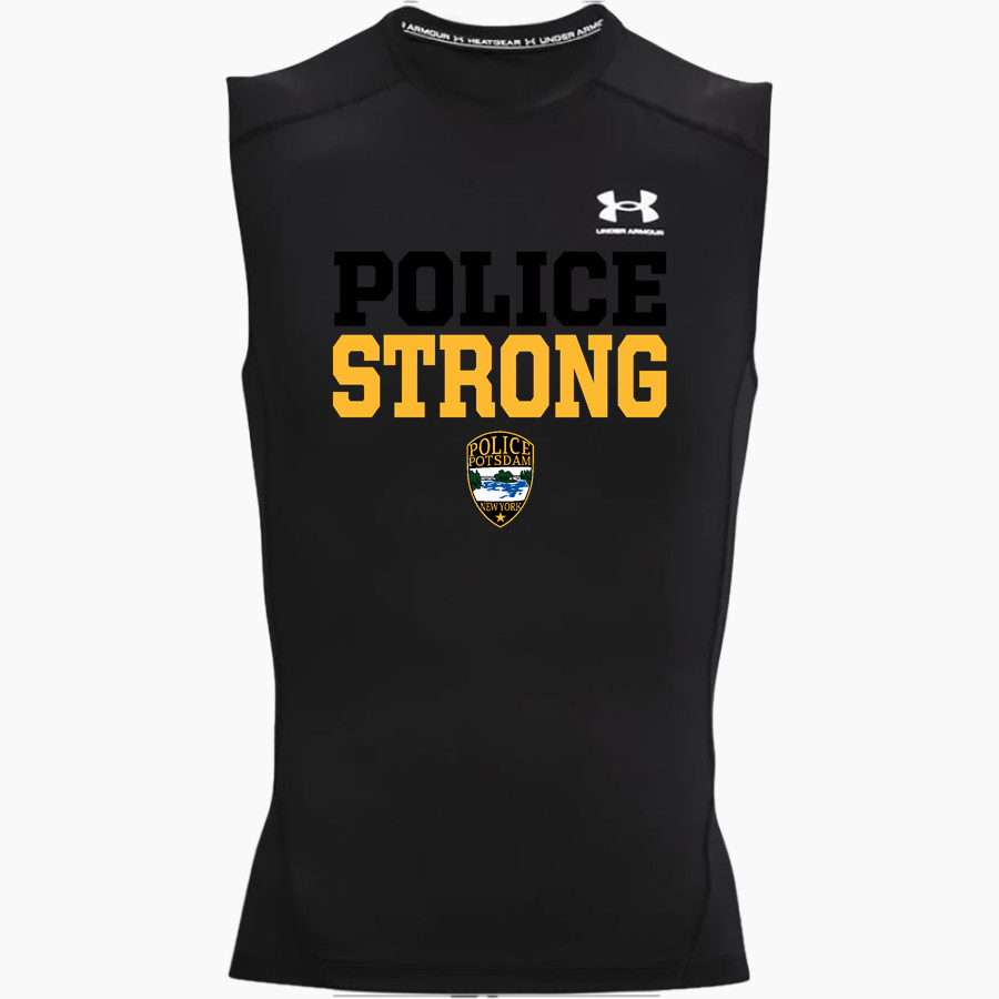Potsdam Police Deptartment Police <span class="pdp-name-mascot">Potsdam Police Deptartment Police</span> UA Men's Heatgear Armour Compression Sleeveless Top