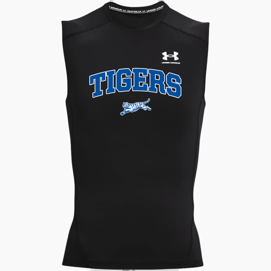 Crow Tigers <span class="pdp-name-mascot">Crow Middle School Tigers</span> UA Men's Heatgear Armour Compression Sleeveless Top