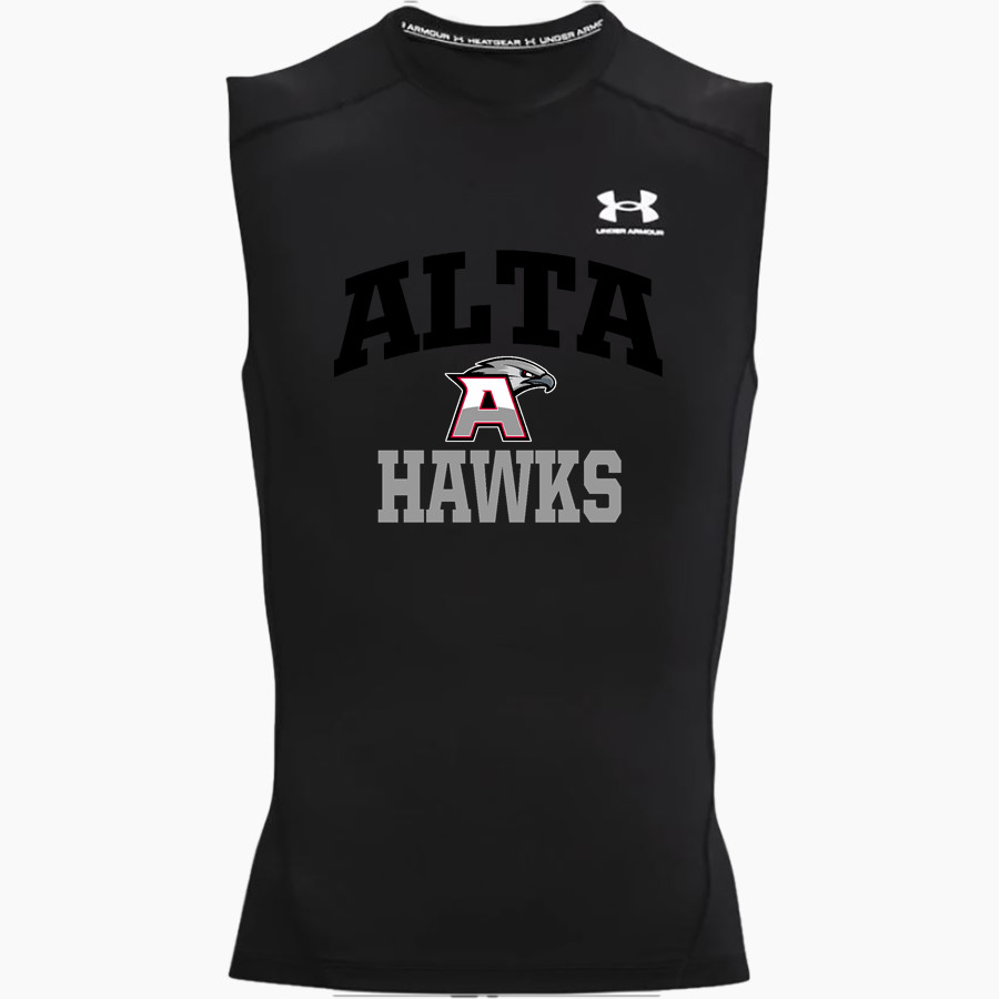 ALTA HIGH SCHOOL HAWKS UA Men's Heatgear Armour Compression Sleeveless Top