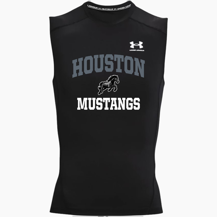 Houston Mustangs UA Men's Heatgear Armour Compression Sleeveless Top