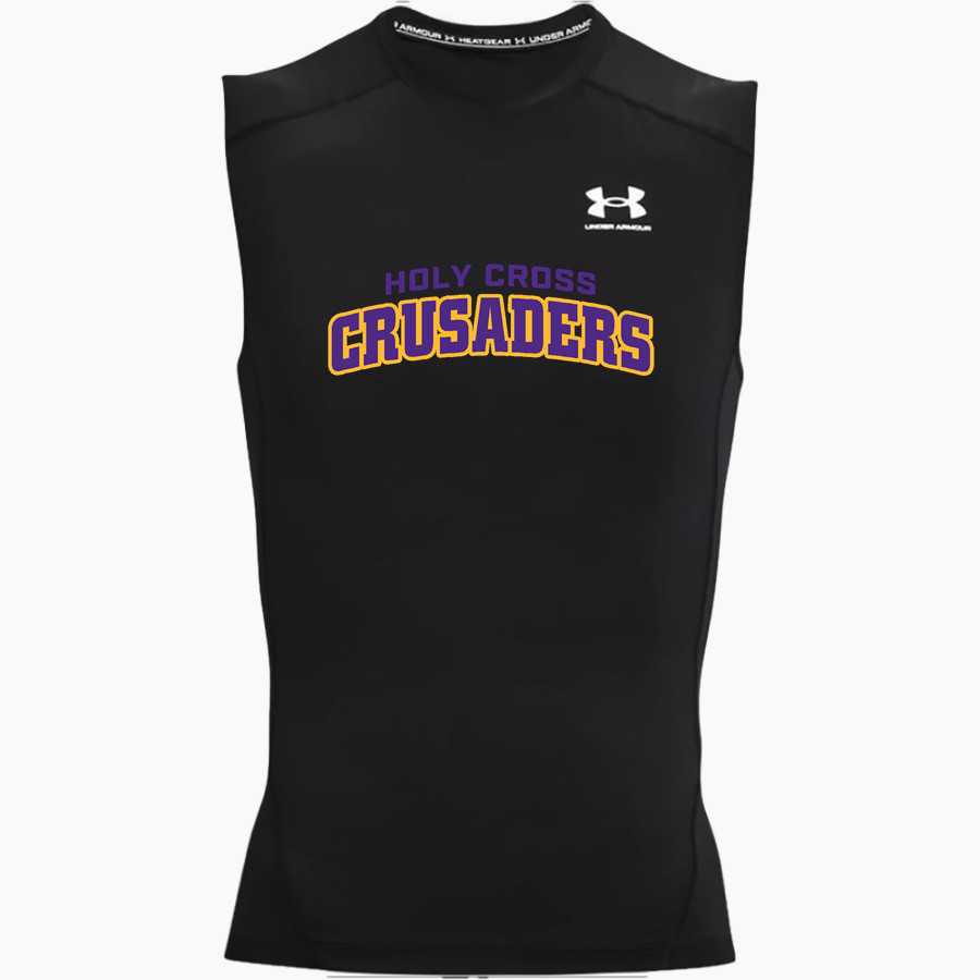 Holy Cross Crusaders UA Men's Heatgear Armour Compression Sleeveless Top
