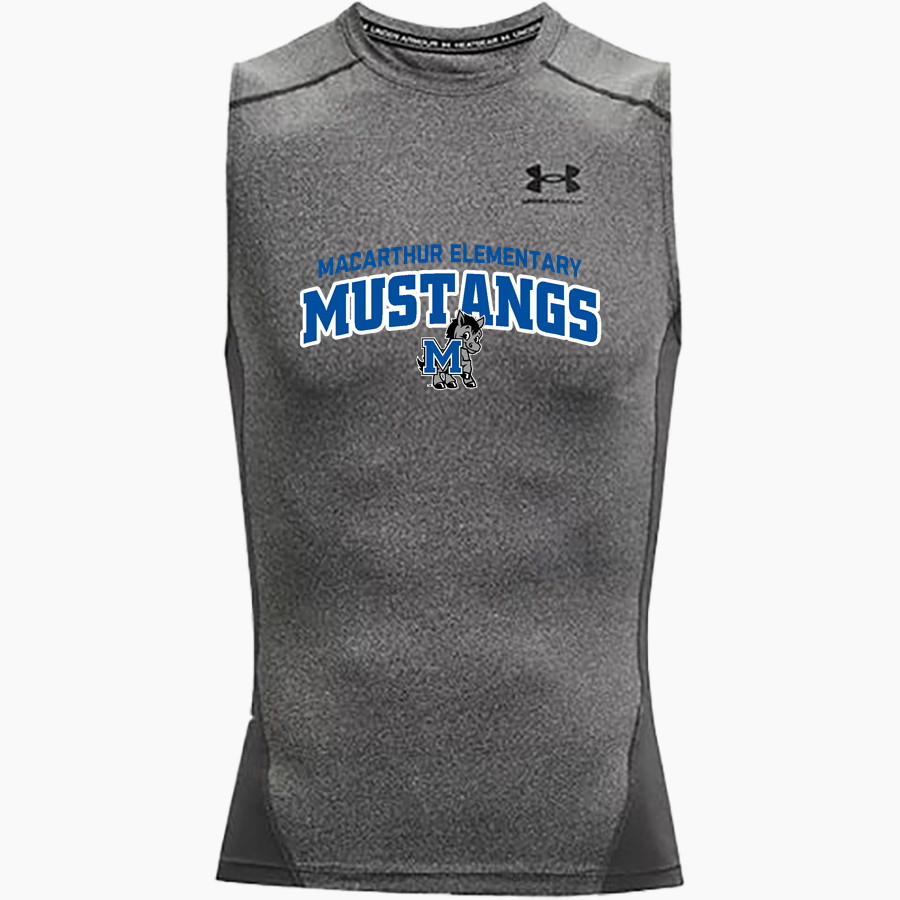 MacArthur Elementary Mustangs <span class="pdp-name-mascot">McArthur Elementary</span> UA Men's Heatgear Armour Compression Sleeveless Top