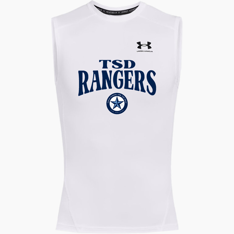 Texas School for the Deaf UA Men's Heatgear Armour Compression Sleeveless Top
