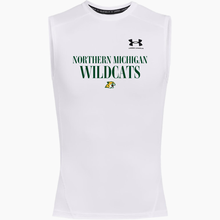 Northern Michigan Wildcats <span class="pdp-name-mascot">Northern Michigan Wildcats</span> UA Men's Heatgear Armour Compression Sleeveless Top