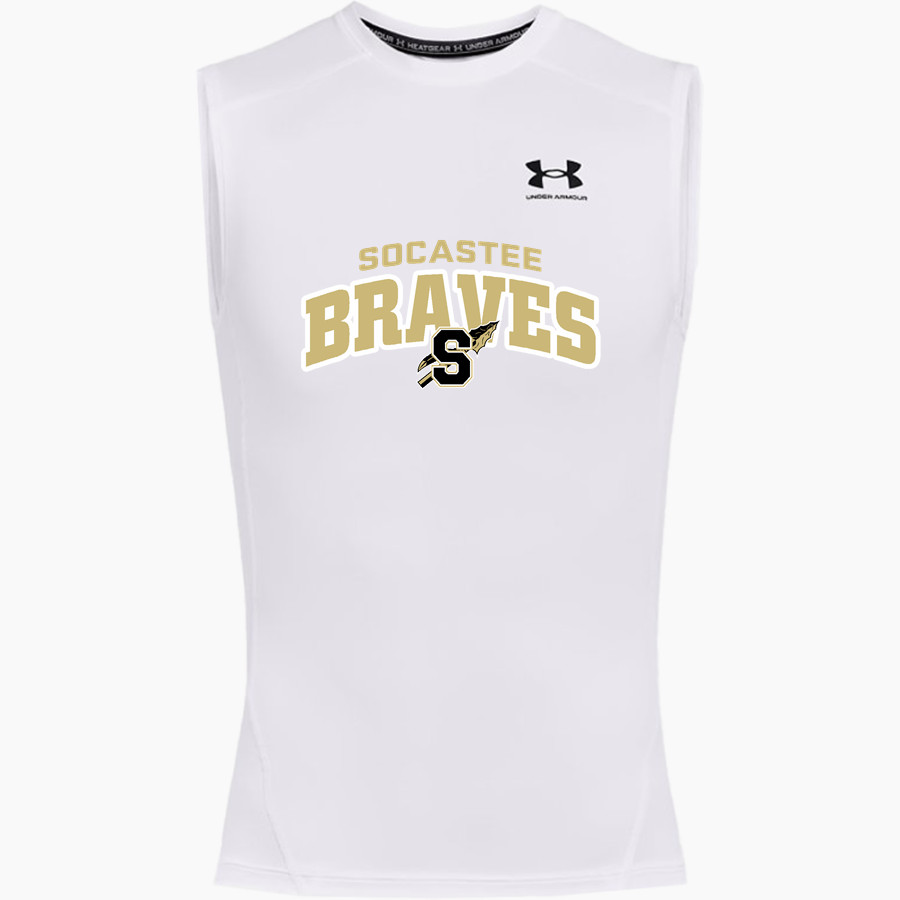 SOCASTEE HIGH SCHOOL BRAVES UA Men's Heatgear Armour Compression Sleeveless Top
