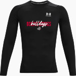 Boiling Springs Middle School bulldogs offical sideline store UA Men's Heatgear Armour Long Sleeve Compression Top Front Thumbnail