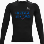 GRAPEVINE HIGH SCHOOL MUSTANGS UA Men's Heatgear Armour Long Sleeve Compression Top Front Thumbnail