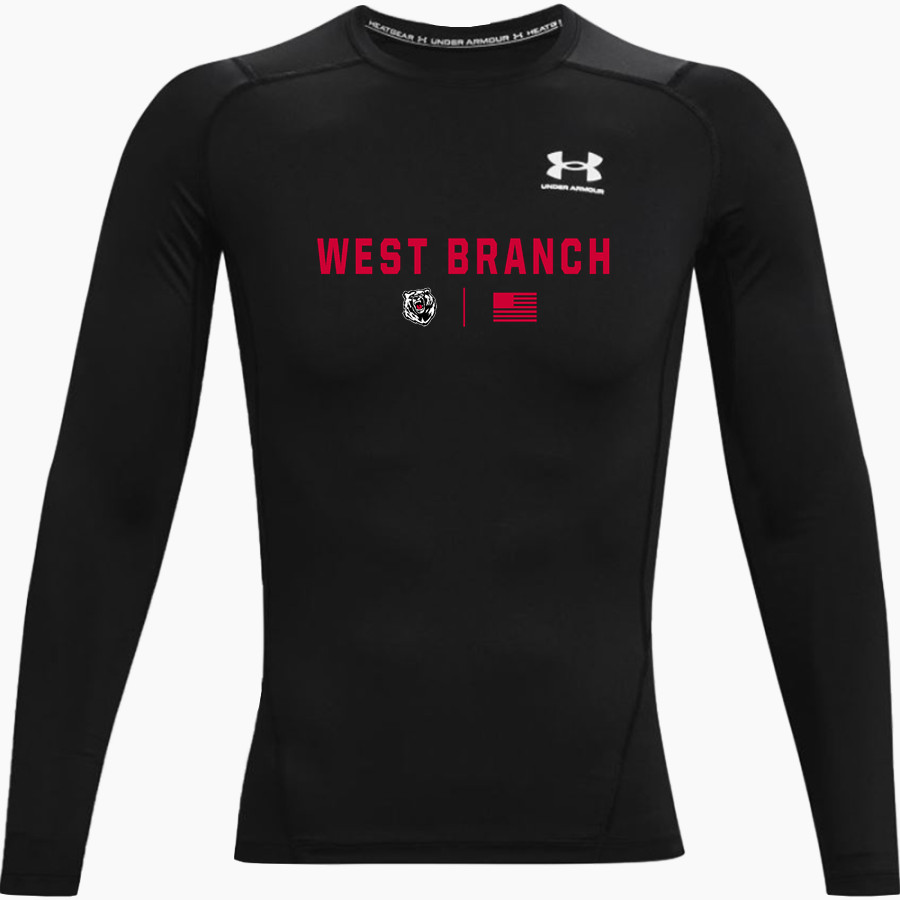 WEST BRANCH HIGH SCHOOL BEARS <span class="pdp-name-mascot">WEST BRANCH BEARS</span> UA Men's Heatgear Armour Long Sleeve Compression Top