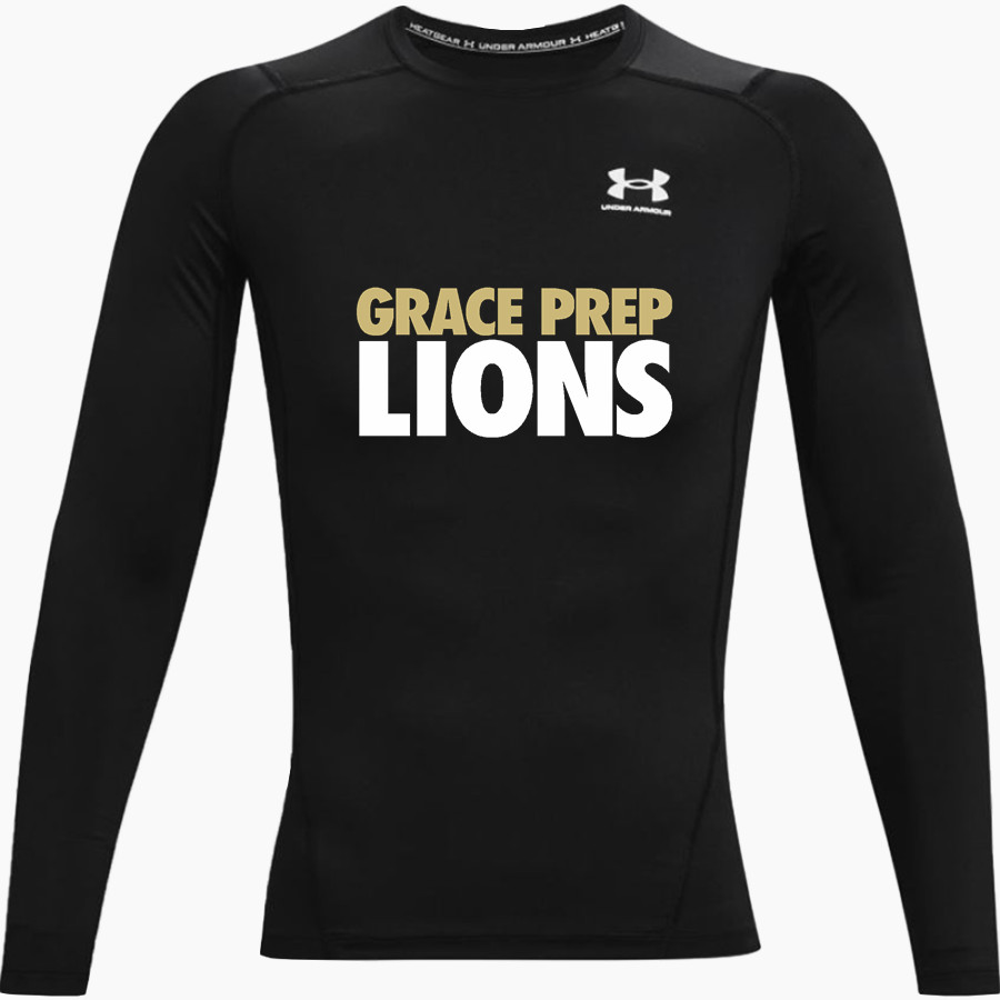 GRACE PREP ACADEMY LIONS <span class="pdp-name-mascot">GRACE LIONS</span> UA Men's Heatgear Armour Long Sleeve Compression Top