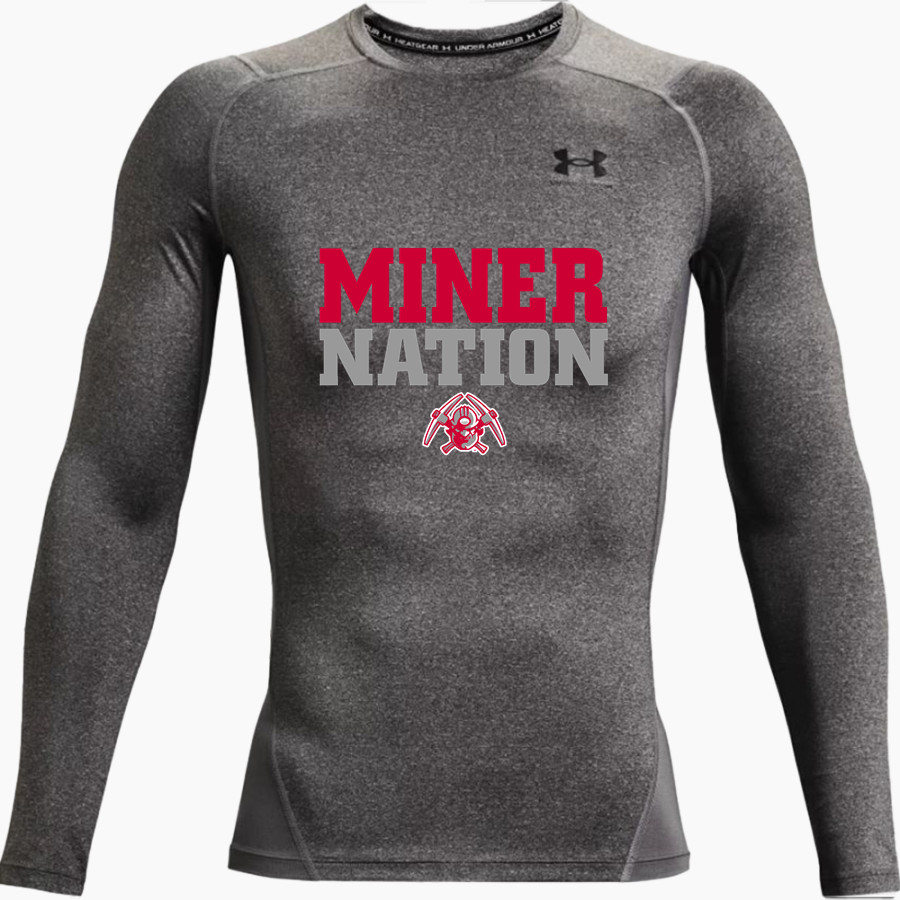 Red Top Miners <span class="pdp-name-mascot">Red Top MIners</span> UA Men's Heatgear Armour Long Sleeve Compression Top