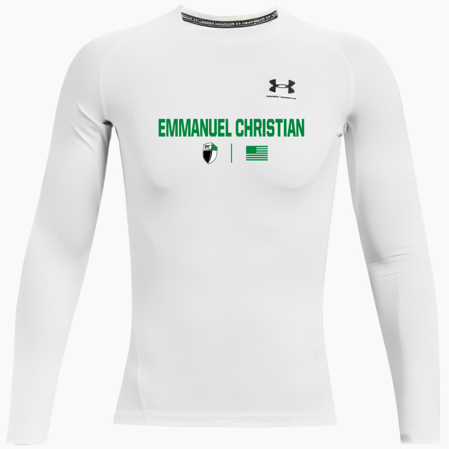 EMMANUEL CHRISTIAN SCHOOL WARRIORS <span class="pdp-name-mascot">EMMANUEL WARRIORS</span> UA Men's Heatgear Armour Compression Long Sleeve