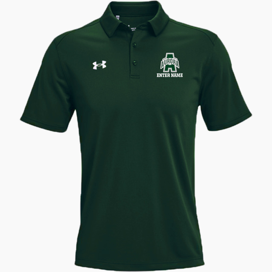 AURORA HIGH SCHOOL GREENMEN <span class="pdp-name-mascot">AURORA GREENMEN</span> UA Men's Team Tech Polo