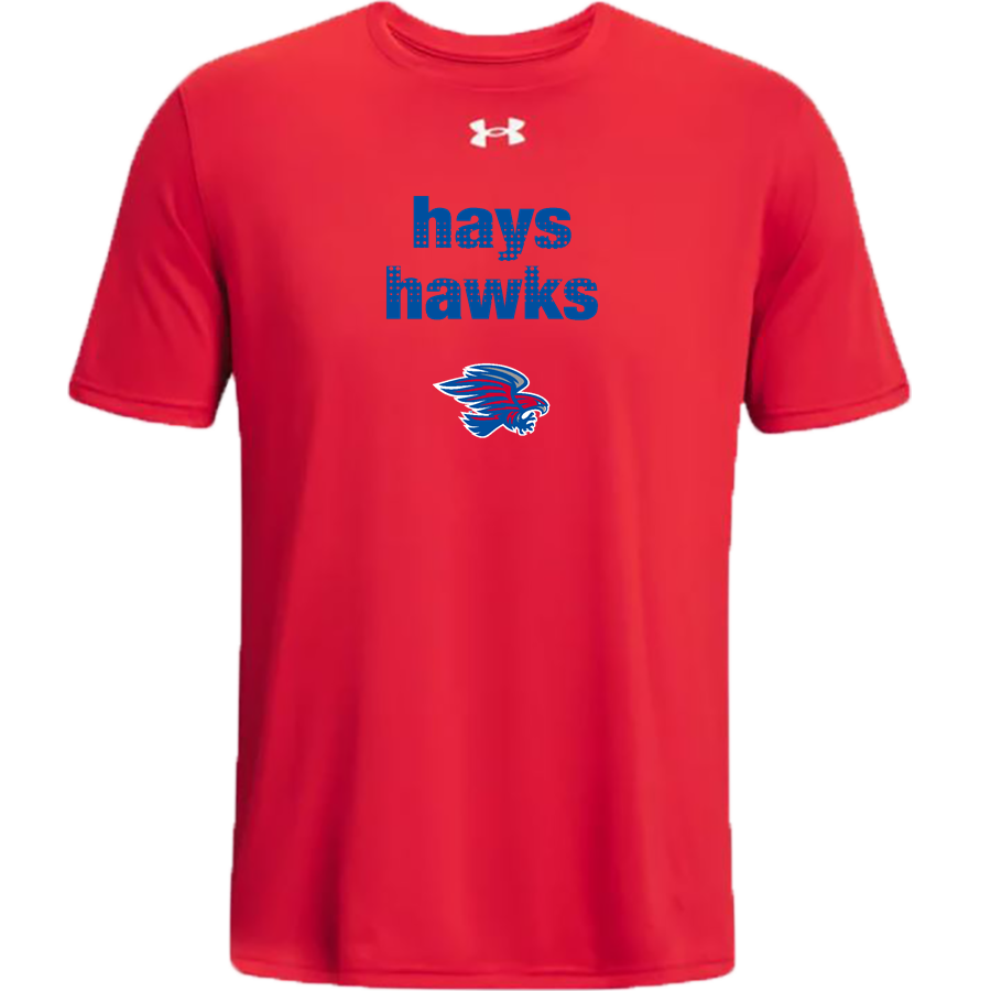 HAYS HIGH SCHOOL REBELS <span class="pdp-name-mascot">HAYS HAWKS</span> UA Men's Team Tech Short Sleeve T-Shirt