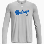 MacArthur Elementary Mustangs <span class="pdp-name-mascot">McArthur Elementary</span> UA Men's Team Tech Long Sleeve T-Shirt Front Thumbnail
