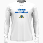 SIMEON CAREER ACADEMY HIGH SCHOOL WOLVERINES UA Men's Team Tech Long Sleeve T-Shirt Front Thumbnail