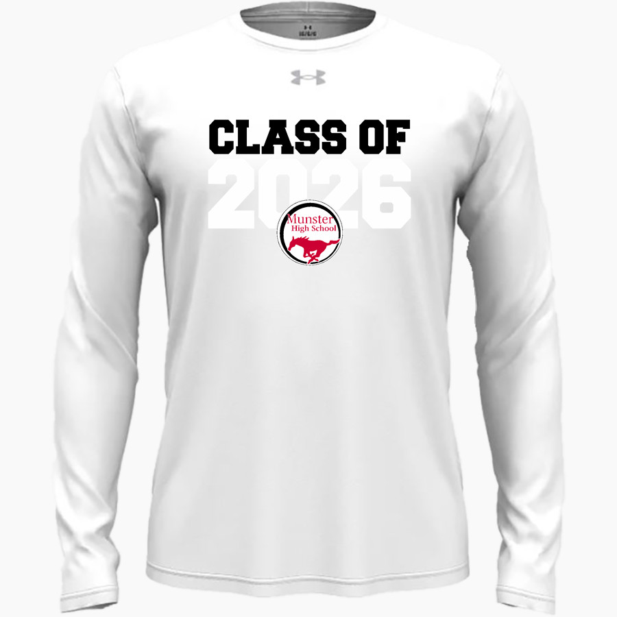 MUNSTER HIGH SCHOOL MUSTANGS <span class="pdp-name-mascot">MUNSTER MUSTANGS</span> UA Men's Team Tech Long Sleeve T-Shirt