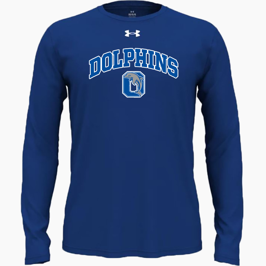 OCRACOKE SCHOOL DOLPHINS <span class="pdp-name-mascot">OCRACOKE DOLPHINS</span> UA Men's Team Tech Long Sleeve T-Shirt