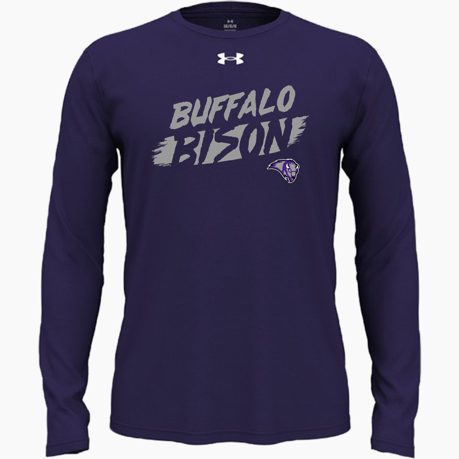 BUFFALO HIGH SCHOOL BISON <span class="pdp-name-mascot">BUFFALO BISON</span> UA Men's Team Tech Long Sleeve T-Shirt