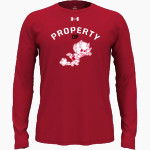 LINDHURST HIGH SCHOOL BLAZERS <span class="pdp-name-mascot">LINDHURST BLAZERS</span> UA Men's Team Tech Long Sleeve T-Shirt Front Thumbnail