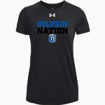 OCRACOKE SCHOOL DOLPHINS <span class="pdp-name-mascot">OCRACOKE DOLPHINS</span> UA Women's Team Tech Short Sleeve T-Shirt Front Thumbnail