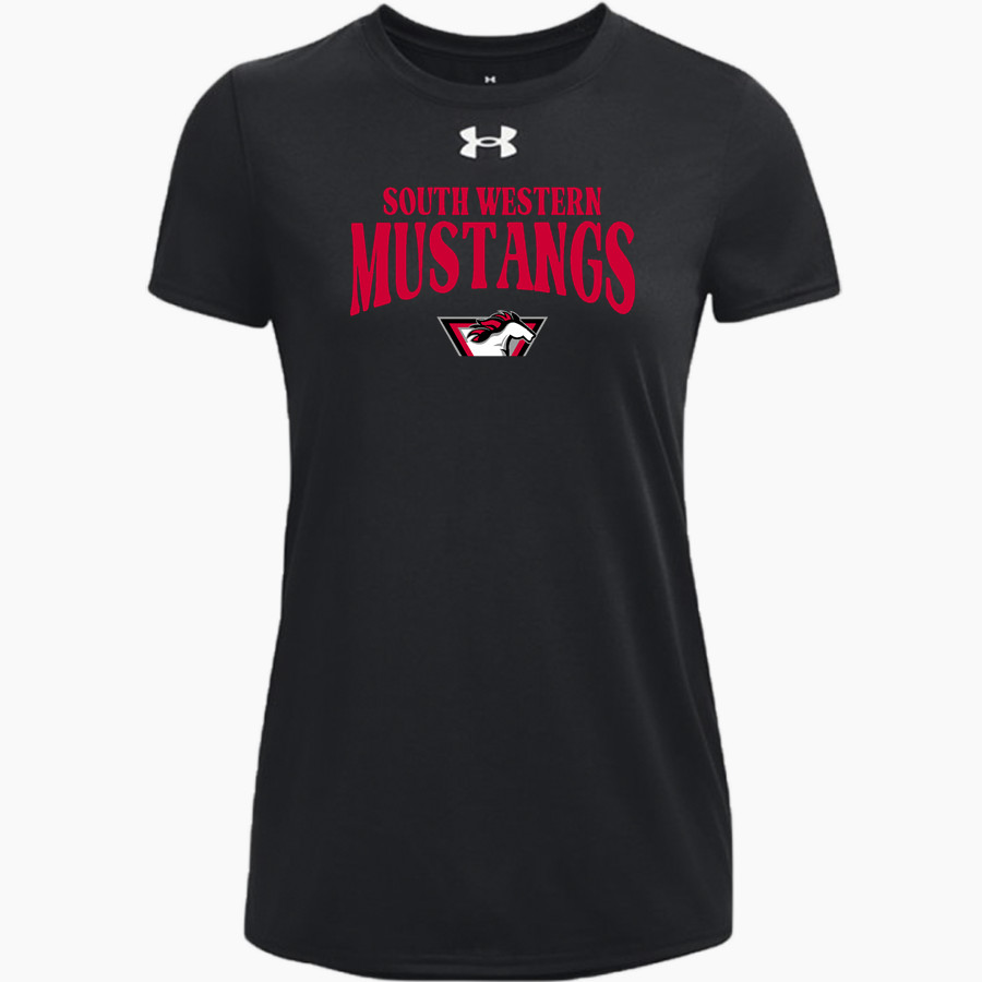 SOUTH WESTERN SENIOR HIGH SCHOOL MUSTANGS <span class="pdp-name-mascot">SOUTH WESTERN MUSTANGS</span> UA Women's Team Tech Short Sleeve T-Shirt