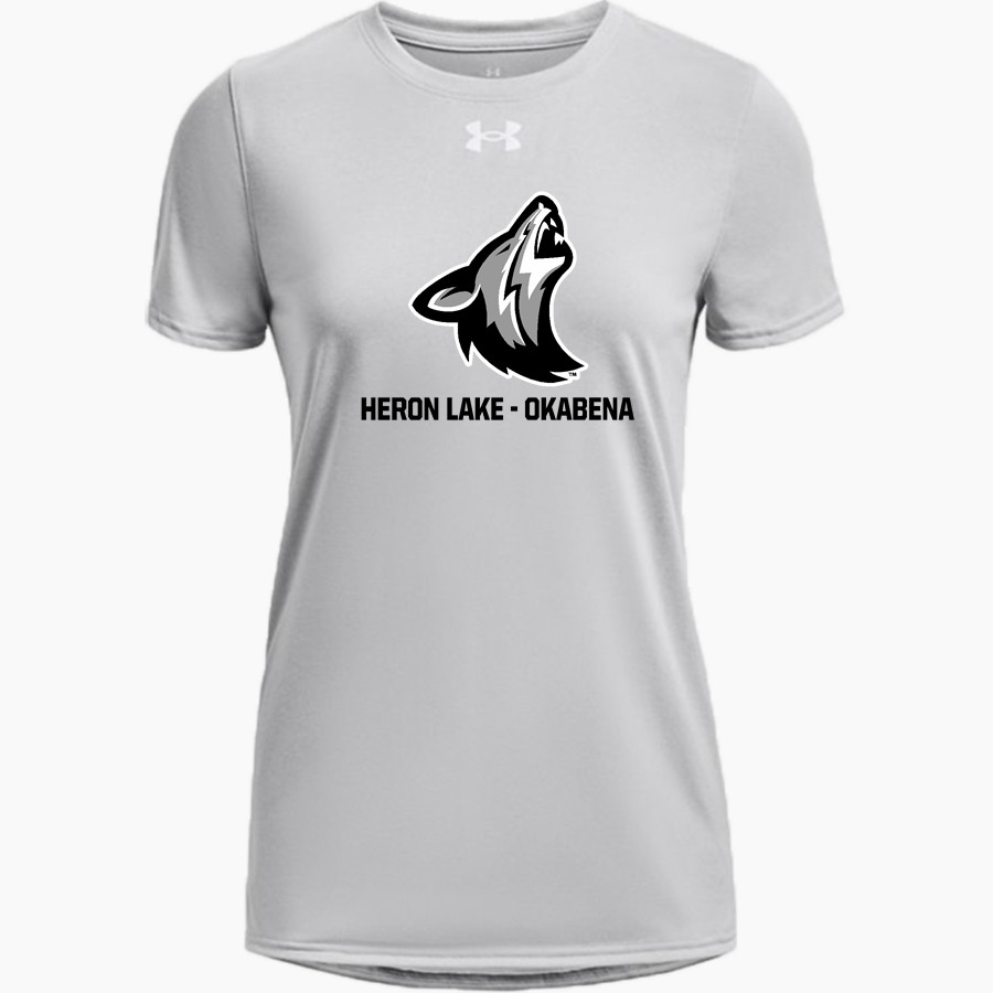 HERON LAKE-OKABENA Coyotes <span class="pdp-name-mascot">HERON LAKE - OKABENA Coyotes</span> UA Women's Team Tech Short Sleeve T-Shirt
