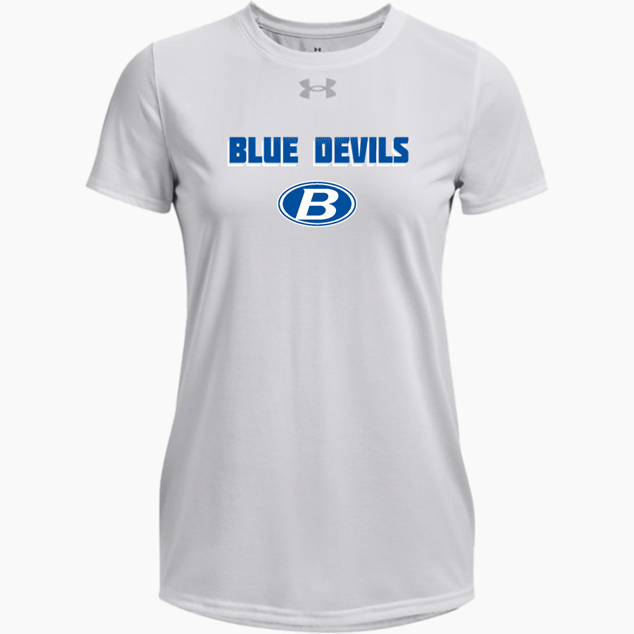 BRUNSWICK ATHLETIC FOUNDATION GO BIG BLUE <span class="pdp-name-mascot">BRUNSWICK BLUE DEVILS</span> UA Women's Team Tech Short Sleeve T-Shirt