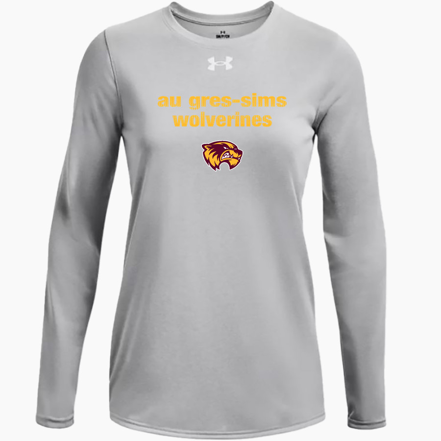 Au Gres-Sims HIGH SCHOOL WOLVERINES <span class="pdp-name-mascot">AU GRES - SIMS WOLVERINES</span> UA Women's Team Tech Long Sleeve T-Shirt