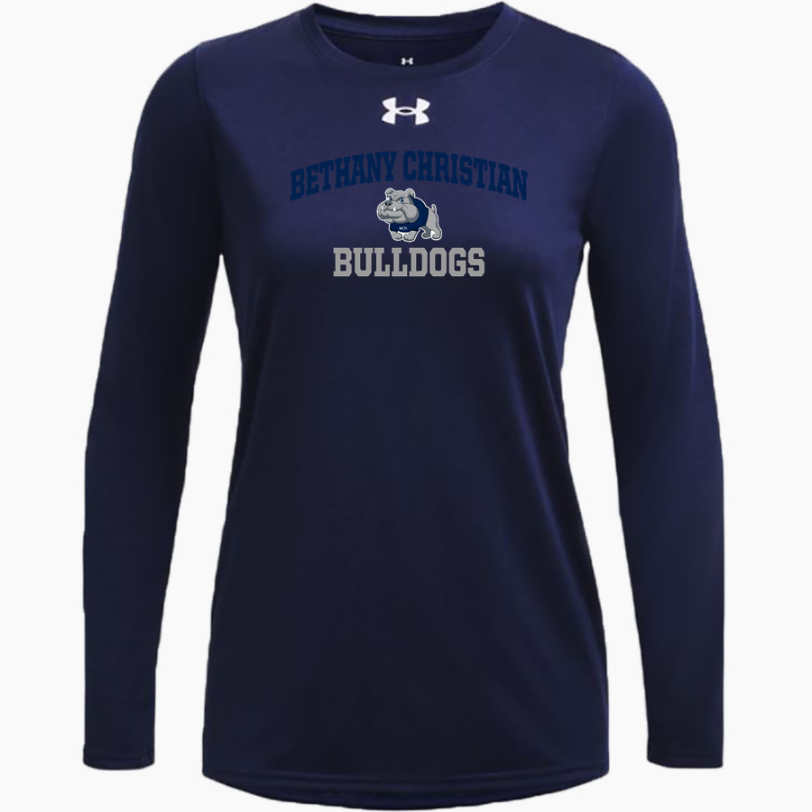 Bethany Christian Bulldogs <span class="pdp-name-mascot">Bethany Christian School Bulldogs</span> UA Women's Team Tech Long Sleeve T-Shirt