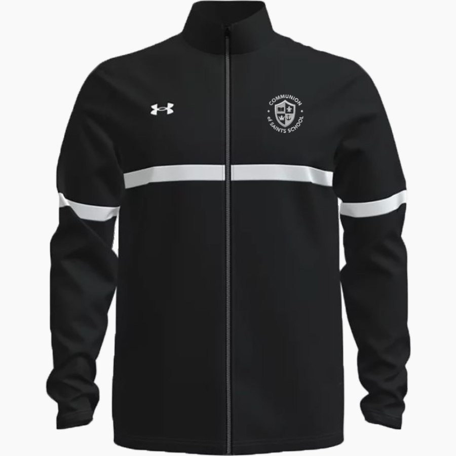 Communion of Saints School Sabres official sideline store UA Men's Team Knit Warm-Up Full Zip Jacket