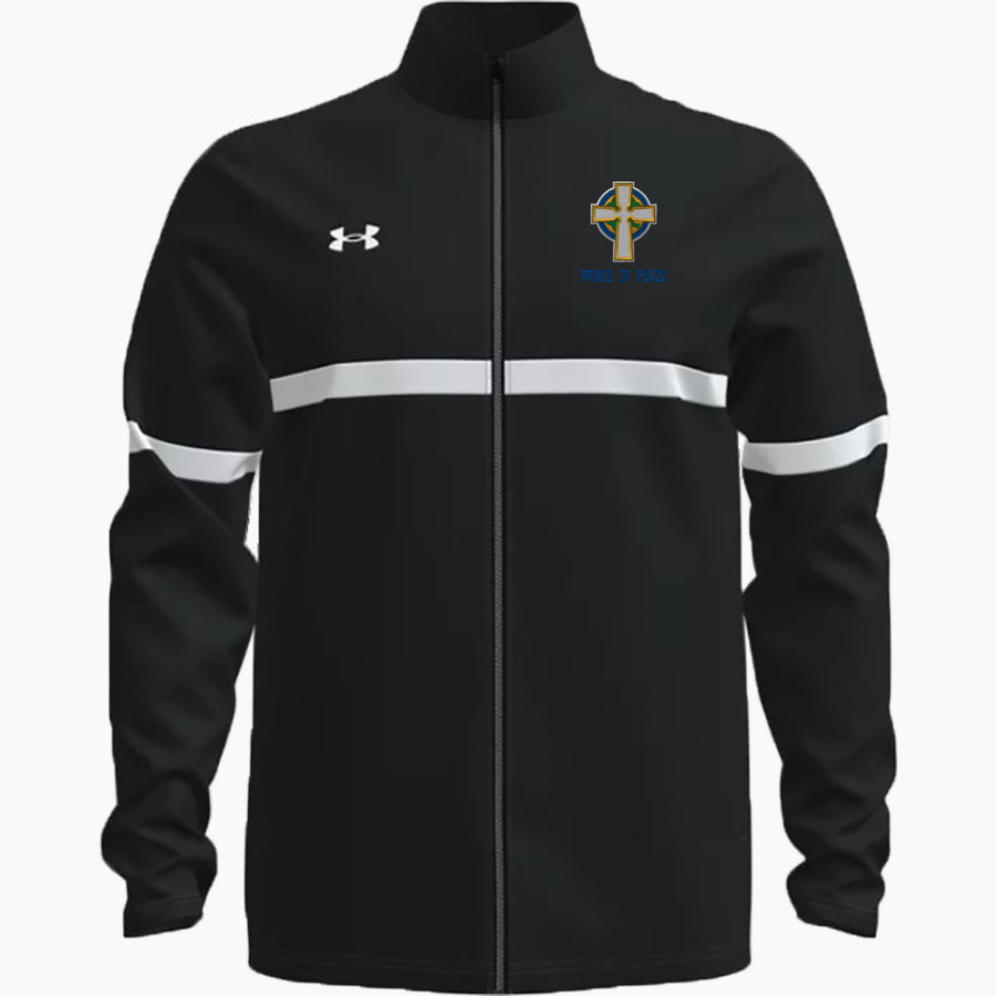 PRINCE OF PEACE IRISH <span class="pdp-name-mascot">PRINCE OF PEACE PREP IRISH</span> UA Men's Team Knit Warm-Up Full Zip Jacket