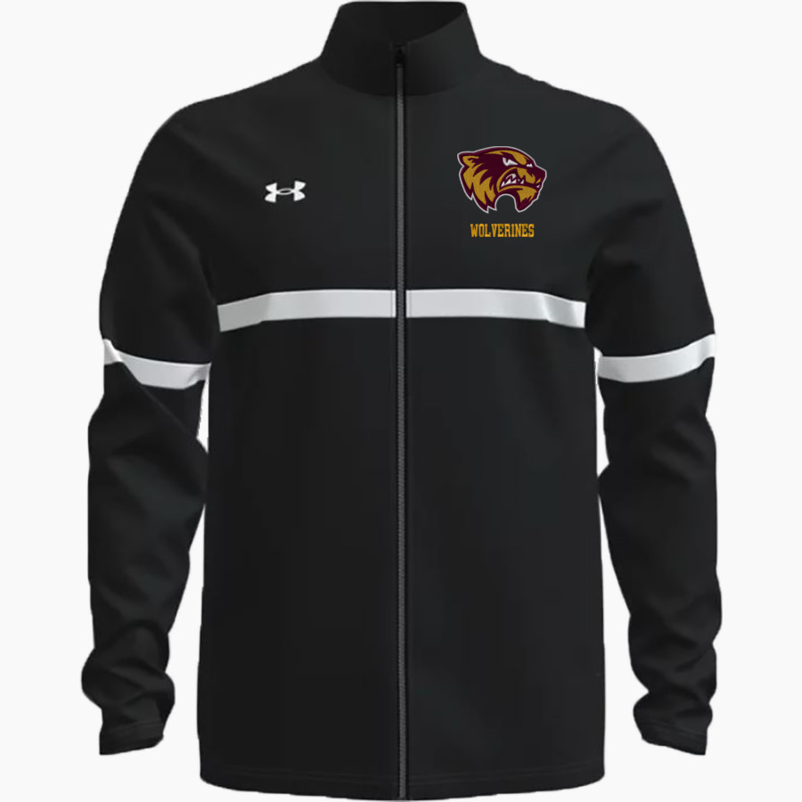 Au Gres-Sims HIGH SCHOOL WOLVERINES <span class="pdp-name-mascot">AU GRES - SIMS WOLVERINES</span> UA Men's Team Knit Warm-Up Full Zip Jacket