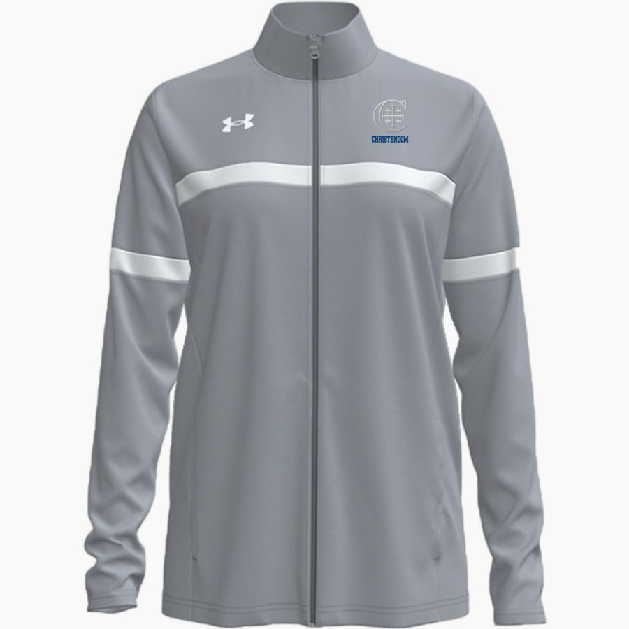 Christendom College Online Store <span class="pdp-name-mascot">Christendom College Crusaders</span> UA Women's Team Knit Warm-Up Full-Zip Jacket