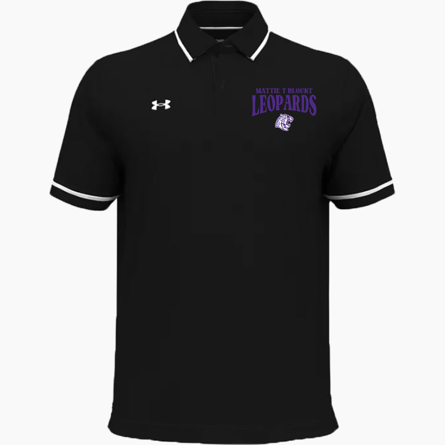 MATTIE T BLOUNT HIGH SCHOOL LEOPARDS <span class="pdp-name-mascot">MATTIE T BLOUNT LEOPARDS</span> UA Men's Team Tipped Polo