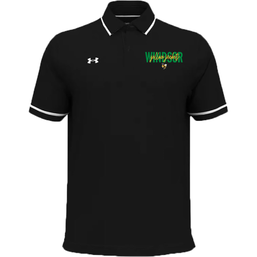 WINDSOR HIGH SCHOOL YELLOW JACKETS <span class="pdp-name-mascot">WINDSOR YELLOW JACKETS</span> UA Men's Team Tipped Polo