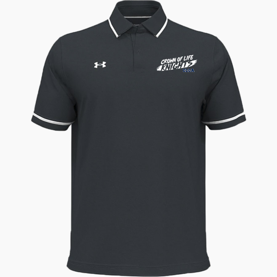 Crown of Life Knights <span class="pdp-name-mascot">Crown of Life Christian Academy Knights</span> UA Men's Team Tipped Polo