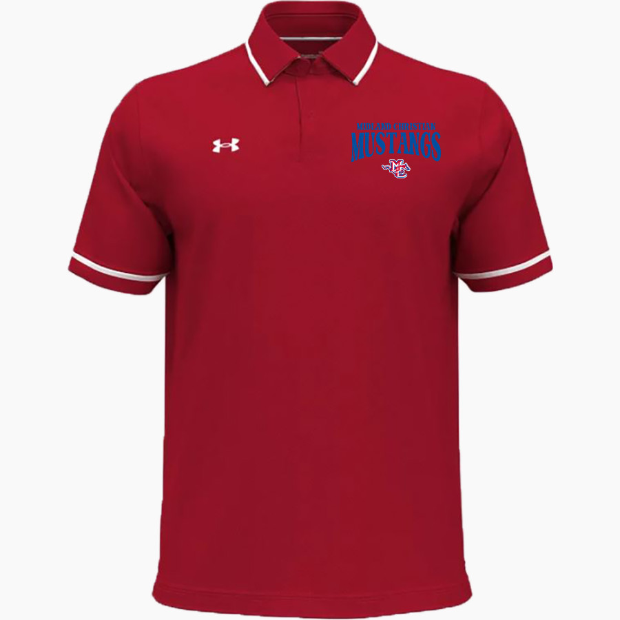 MIDLAND CHRISTIAN SCHOOL MUSTANGS <span class="pdp-name-mascot">MIDLAND MUSTANGS</span> UA Men's Team Tipped Polo