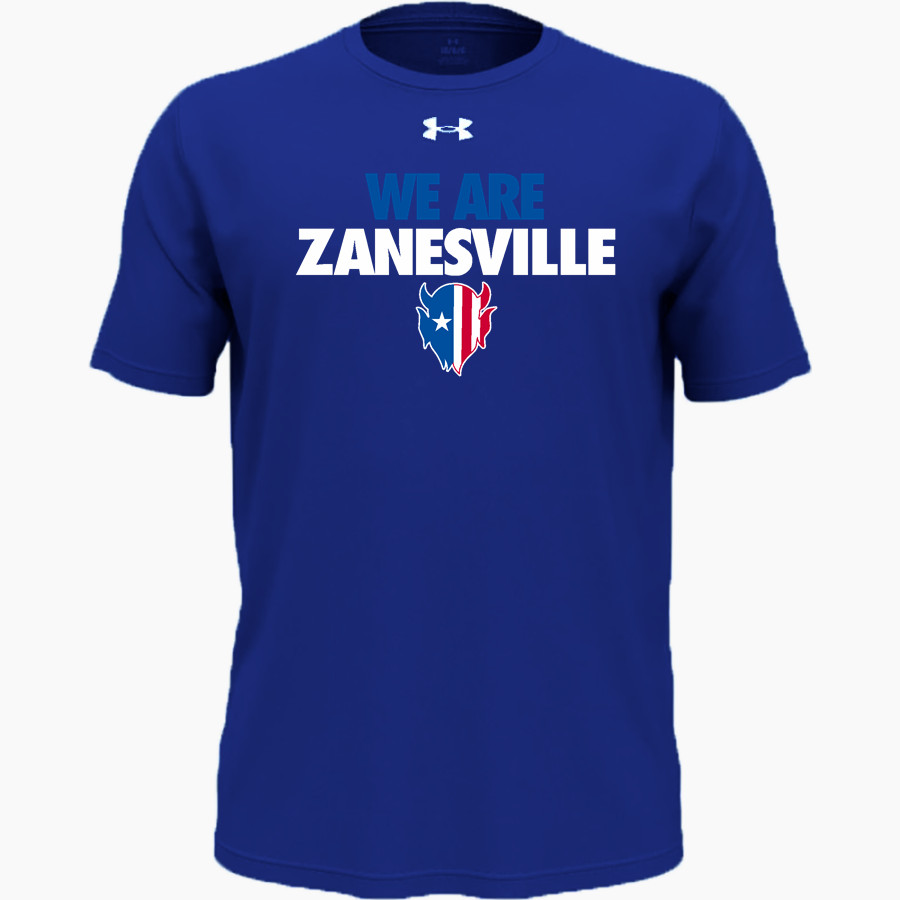 ZANESVILLE HIGH SCHOOL BLUE DEVILS UA Youth Team Tech Short Sleeve T-Shirt
